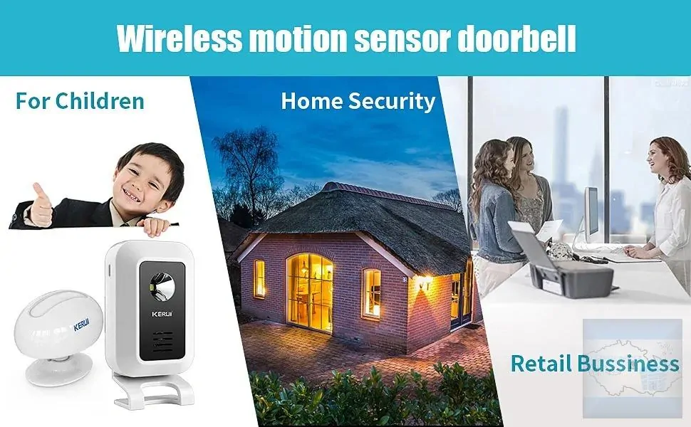 Zvonek alarm se senzorem PIR domovní