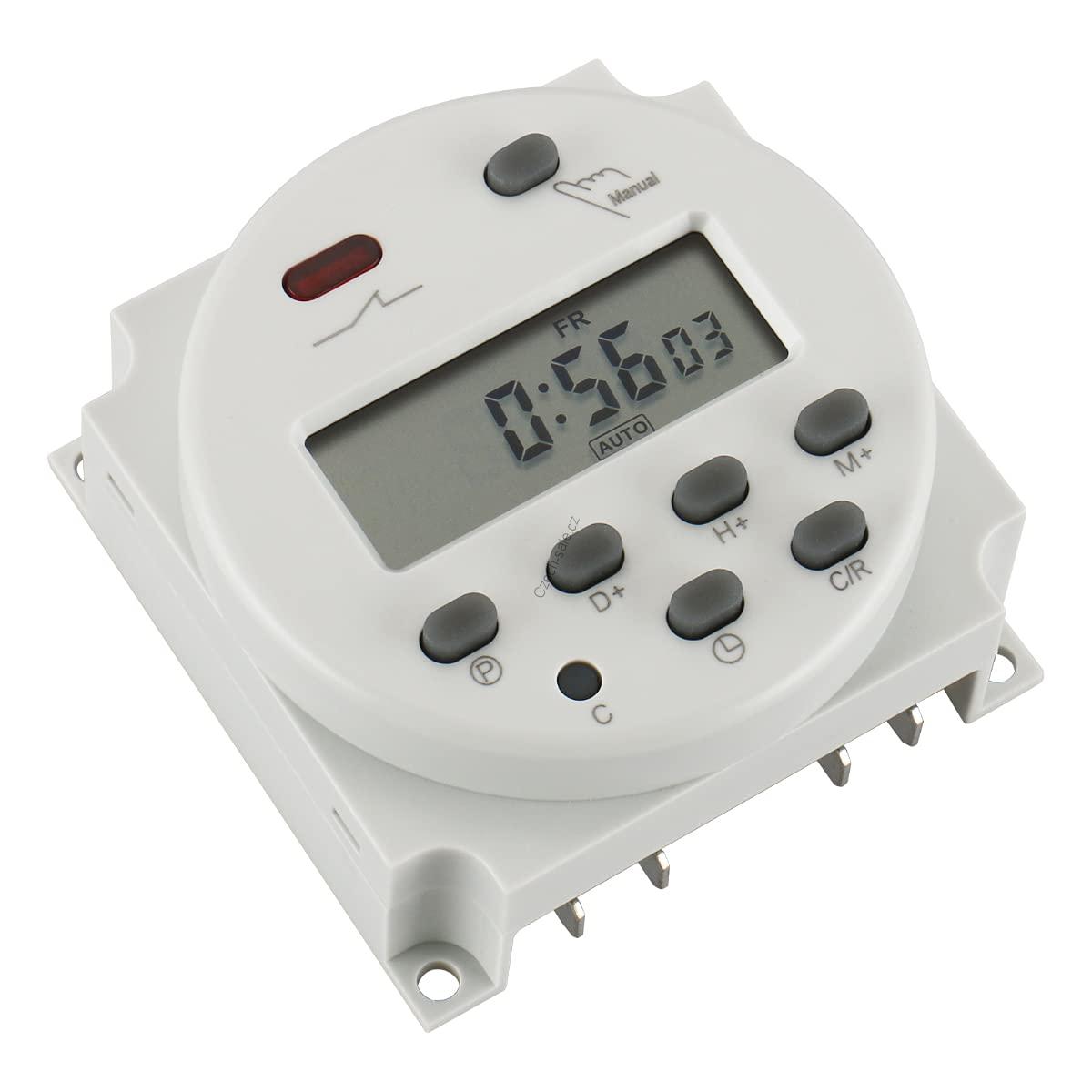 7Denní programovatelný Časový spínač 12V 230V 24V časovač