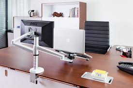 Držák 15"notebooku+monitor 27"LCD hliník