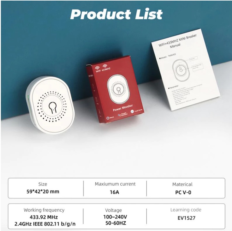Smart Life RF a Wifi spínač relé s měřením spotřeby