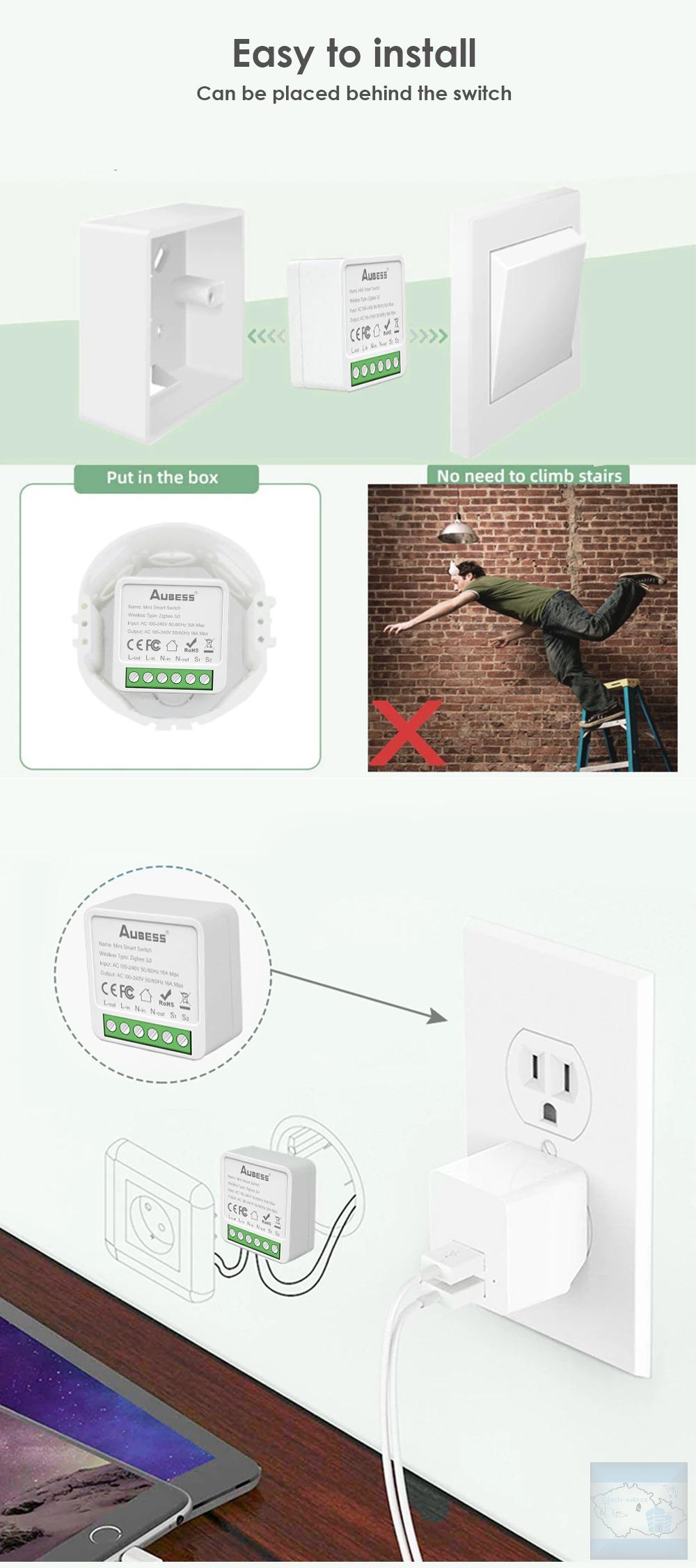 Smart Life ZigBee spínač relé Tuya 